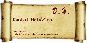 Dostal Heléna névjegykártya